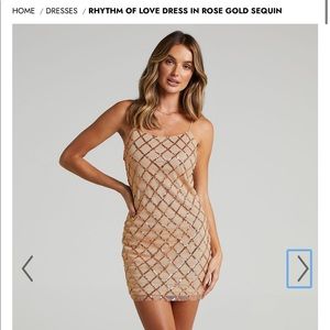 Rhythm of Love Dress - Rose Gold Sequin